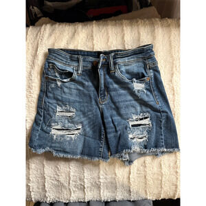 Judy Blue Denim Shorts - Distressed - Small - Excellent